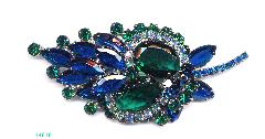 Blue Oval Brooch