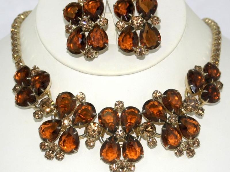 Front view of Topaz Pear Necklace