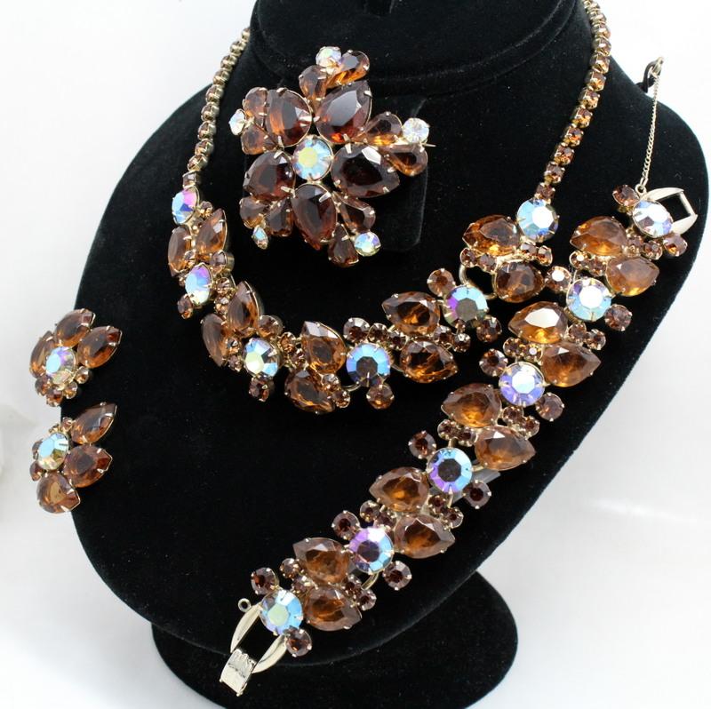 Front view of Topaz Pear Earrings Clip