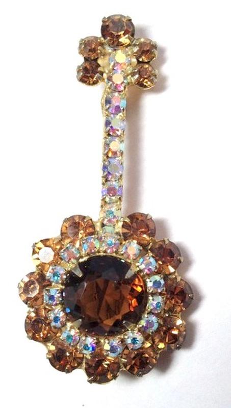 Front view of Topaz Chatons Only Brooch