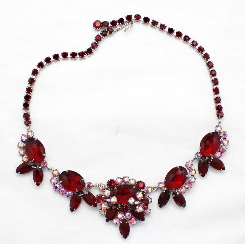 Front view of Red Cabochons Necklace