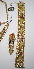 Topaz Diamond Striped Earrings Clip