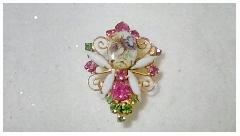 Pastel Cabochons Painted (hand/Transfer) Pin Pendant