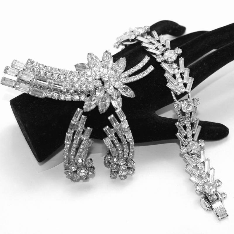 Front view of Clear Baguettes Brooch
