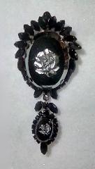 Hematite Navettes Molded/Cut Pin Pendant