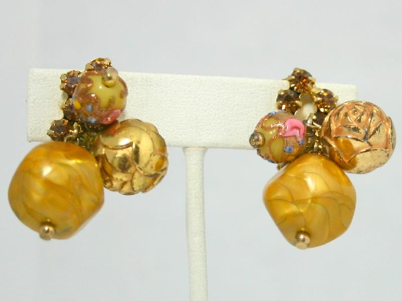 Front view of Topaz Chatons Only Earrings Clip