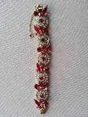 Red Navettes Bracelet 5 Link