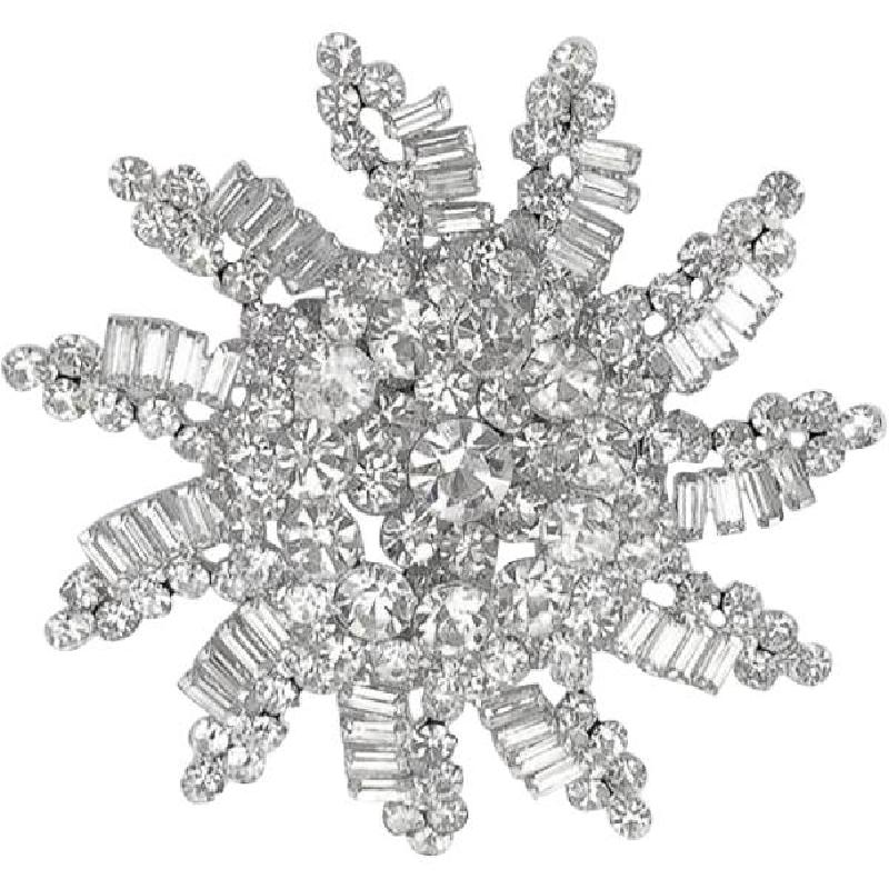 Front view of Clear Baguettes Brooch