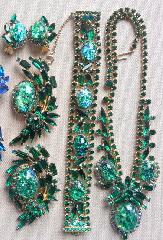 Green Baguettes Multi-Color/Shaded Brooch