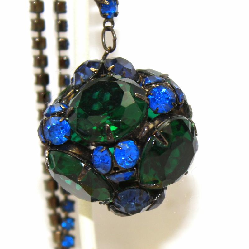 Front view of Multiple Colors Chatons Only Pendant