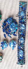 Blue Baguettes Multi-Color/Shaded Brooch