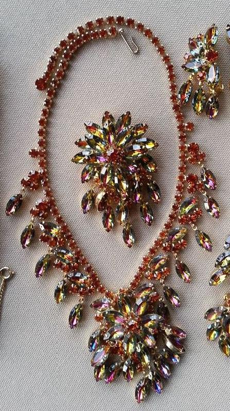 Front view of Topaz Navettes Multi-Color/Shaded Necklace