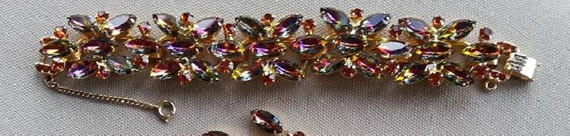 Front view of Topaz Navettes Multi-Color/Shaded Bracelet 5 Link