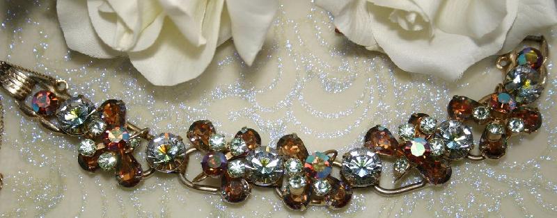 Front view of Topaz Pear Multi-Color/Shaded Bracelet 5 Link