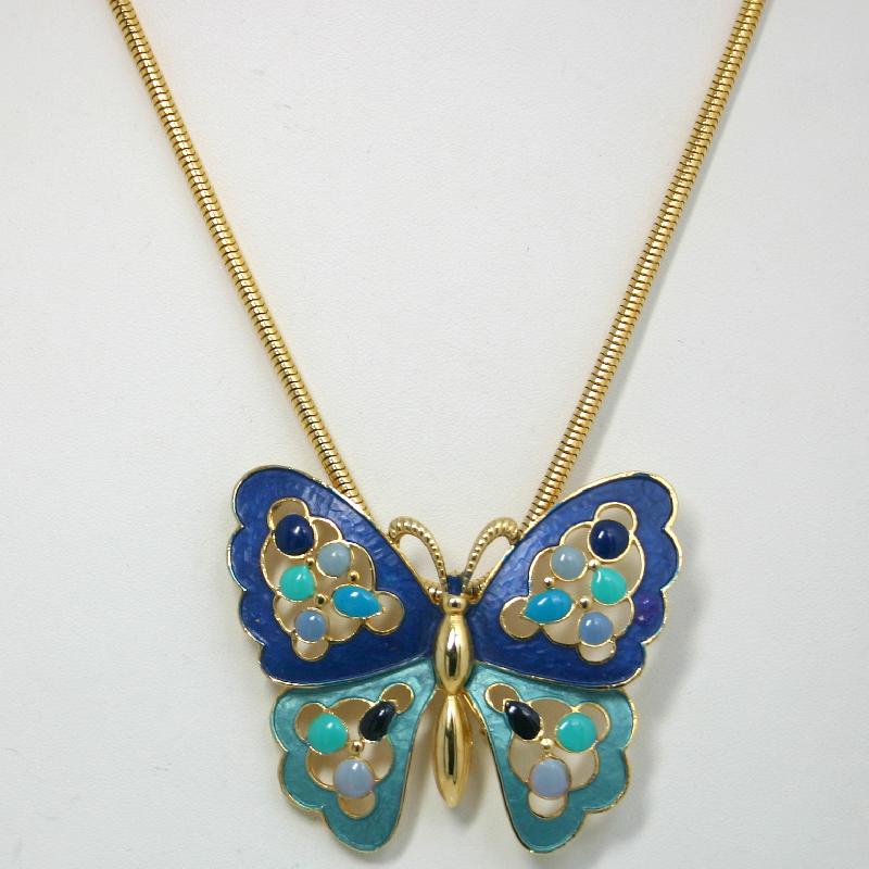 Front view of Blue Chatons Only Pendant