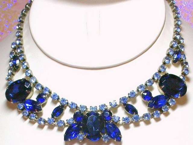Front view of Blue Oval Earrings Clip