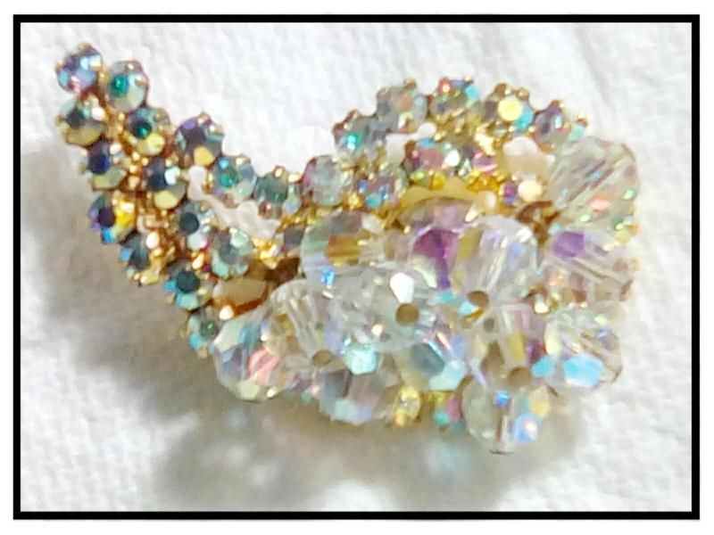 Front view of AB Chatons Only Brooch