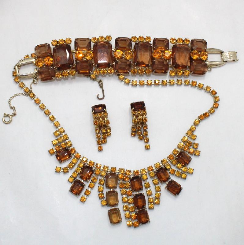 Front view of Topaz Emerald Cut Earrings Clip