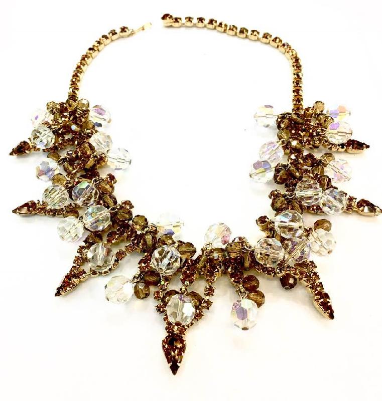 Front view of Topaz Pear Necklace