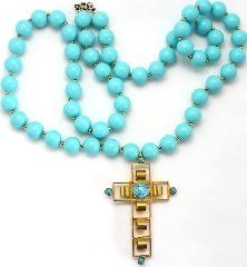 Turquoise Cabochons Spotted Pendant