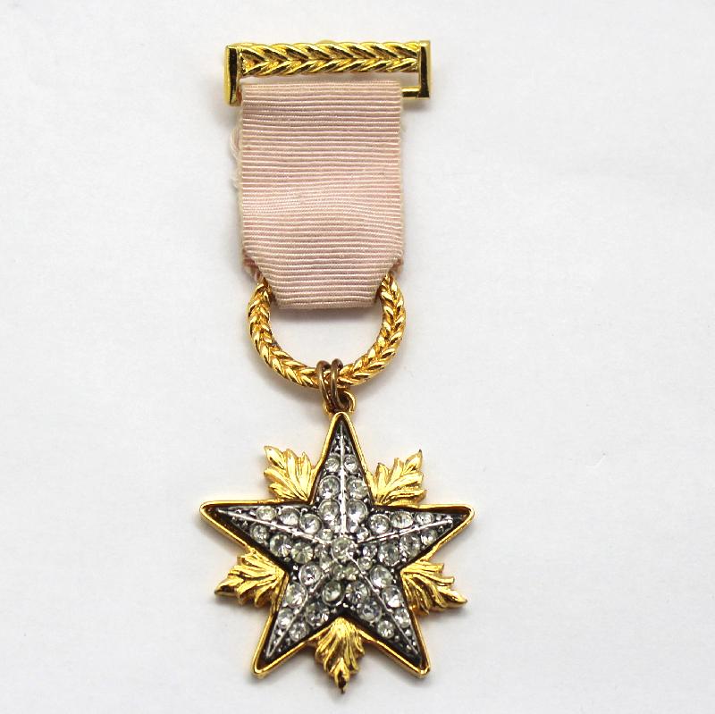 Front view of Pink Chatons Only Brooch
