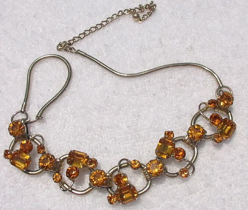 Front view of Topaz Emerald Cut Necklace