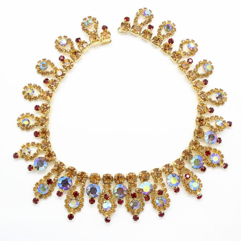 Front view of Topaz Chatons Only Necklace