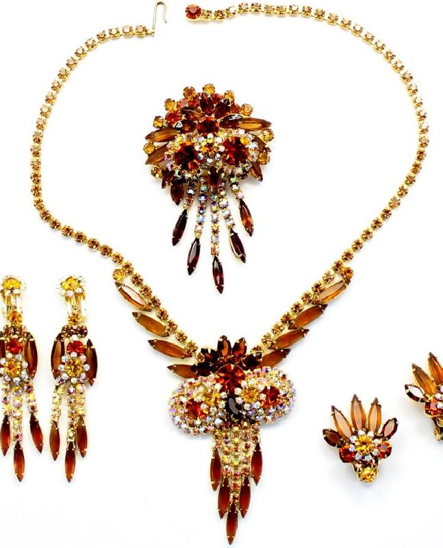 Front view of Topaz Navettes Necklace