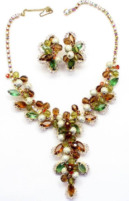 Front view of Fall Navettes Necklace