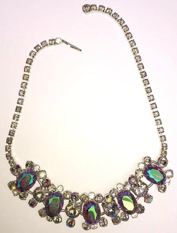 Front view of AB Oval Necklace