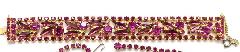 Pink Navettes Bracelet Flat Push In