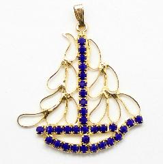 Blue Chatons Only Pendant