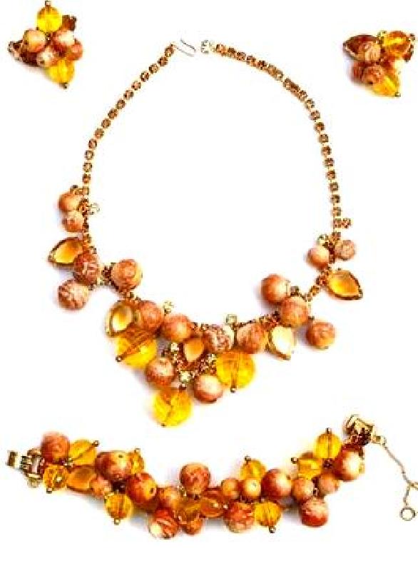 Front view of Topaz Pear Necklace
