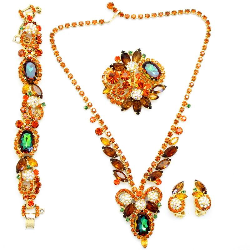 Front view of Fall Oval Multi-Color/Shaded Earrings Clip