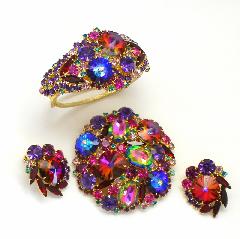 Purple (cardinal) Oval Rivoli/Margarita Bracelet Clamper