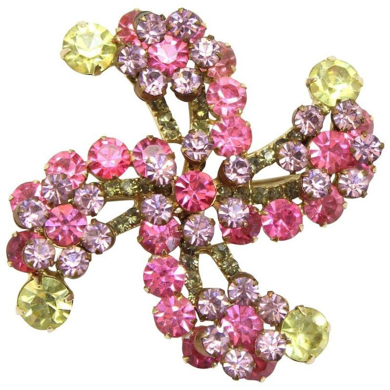 Front view of Pastel Chatons Only Brooch
