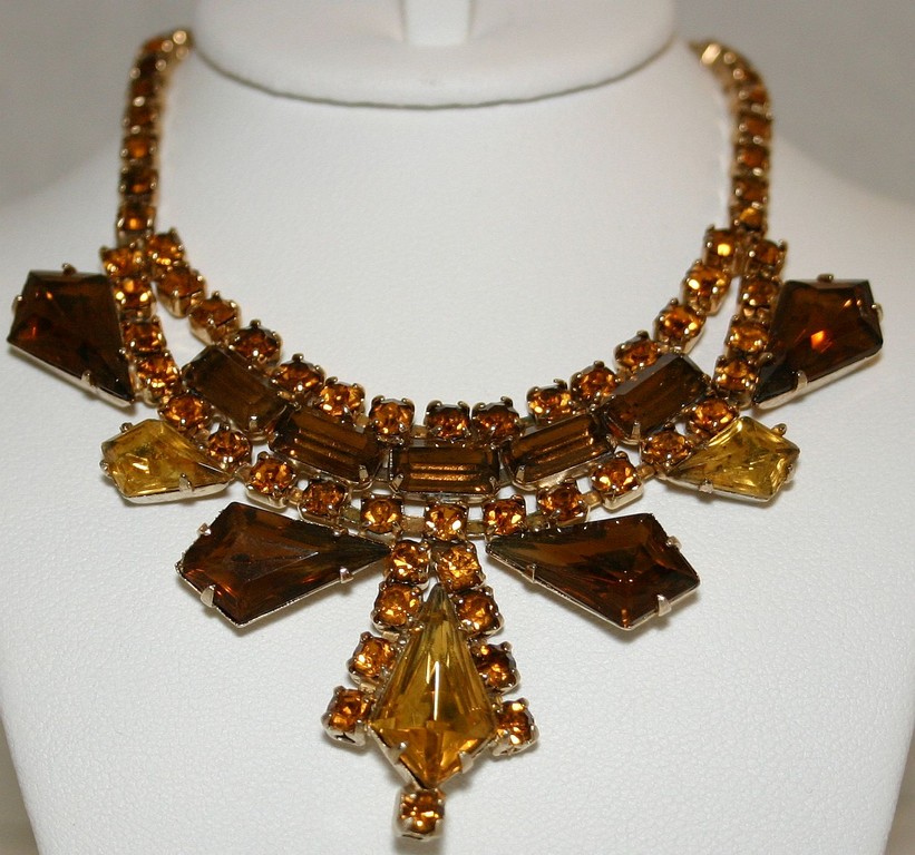 Front view of Topaz Kite Necklace