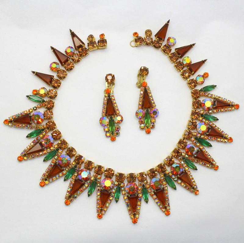 Front view of Topaz Triangle Earrings Clip