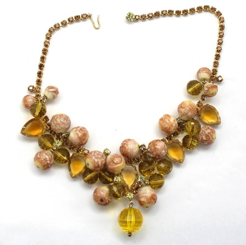 Front view of Topaz Pear Necklace