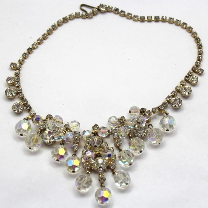 Front view of Clear Chatons Only Necklace