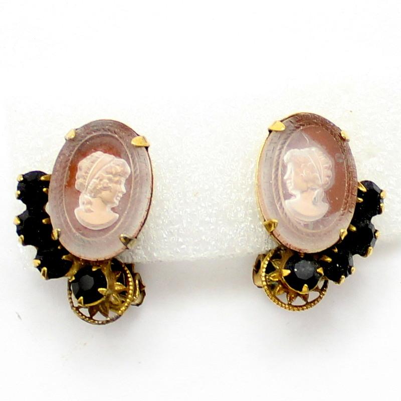 Front view of Topaz Oval Molded/Cut Earrings Clip