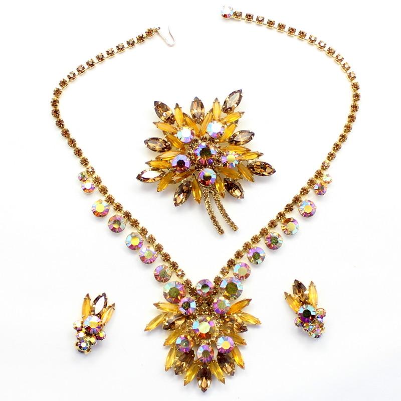 Front view of Topaz Navettes Necklace