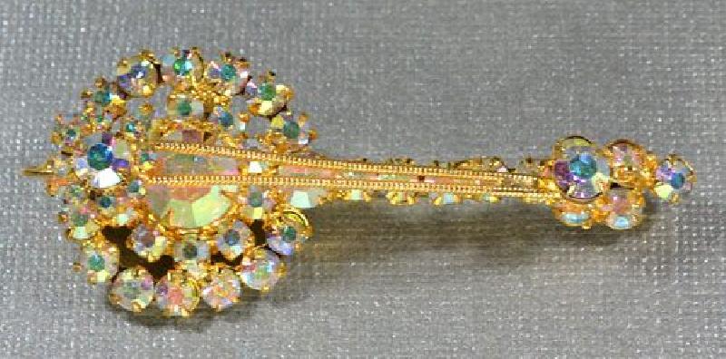 Front view of AB Chatons Only Brooch