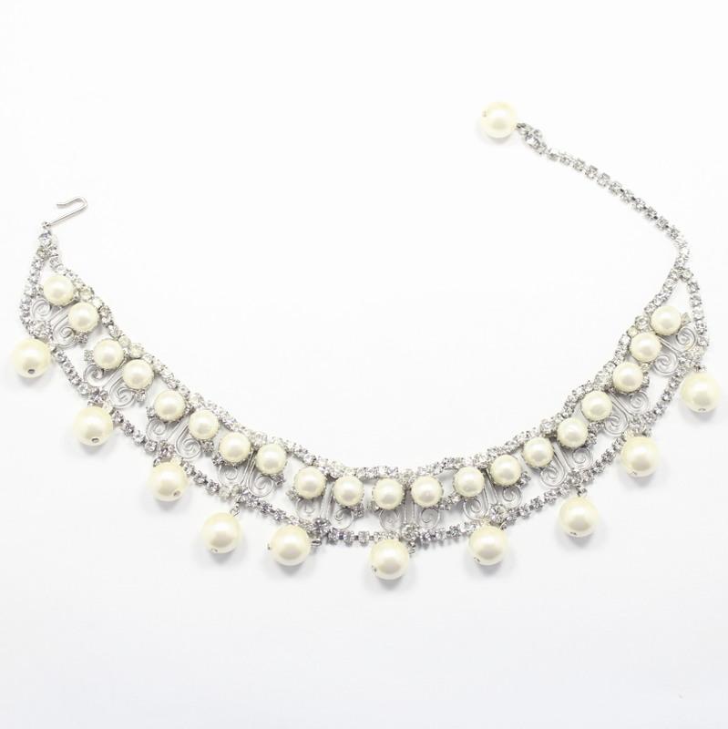 Front view of Chatons Only Pearl Necklace