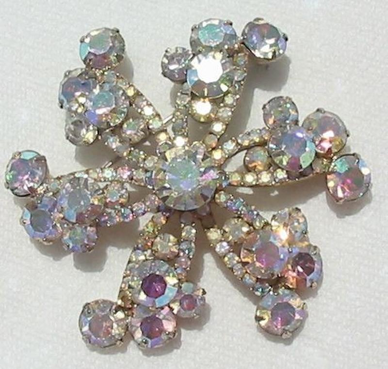Front view of AB Chatons Only Brooch