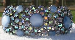 Blue Cabochons Plastic Bracelet Clamper