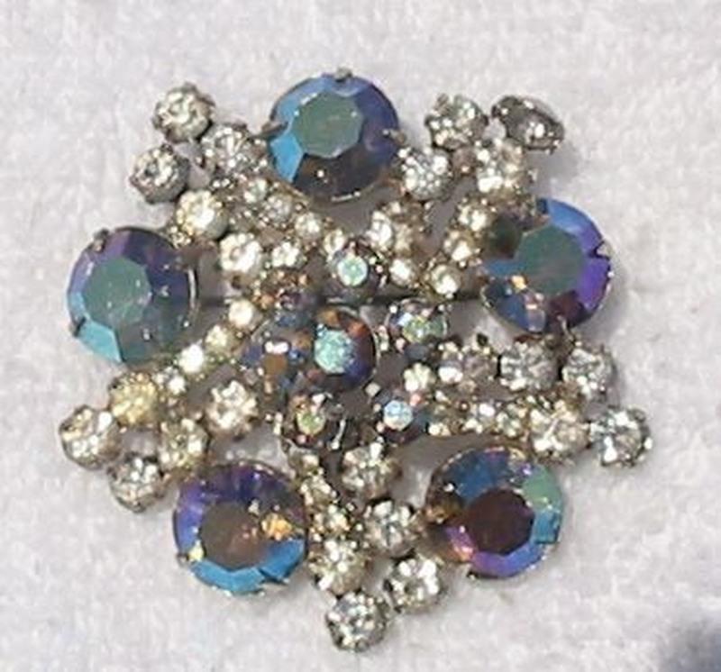 Front view of AB Chatons Only Brooch
