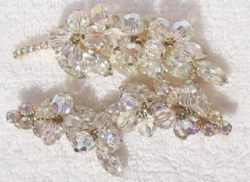 Front view of Clear Chatons Only Brooch