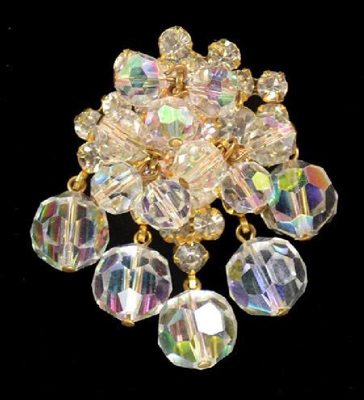 Front view of Clear Chatons Only Pin Pendant