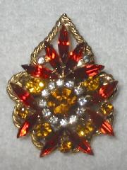 Orange Navettes Pin Pendant